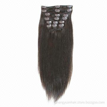 Factory 100% Human Hair Thick Clip-in Hair Extension with 10 to 30-inch length